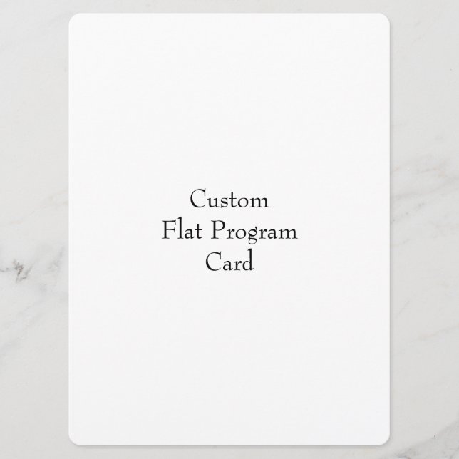 Concevez votre propre carte de programme à plat (Devant)