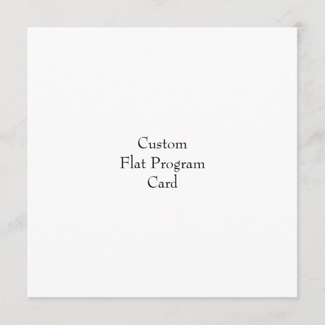 Concevez votre propre carte de programme à plat (Devant)
