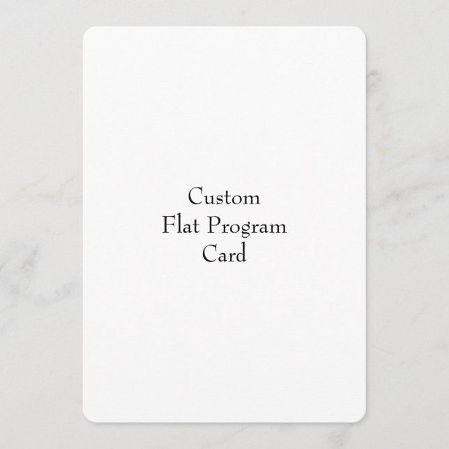 Concevez votre propre carte de programme à plat (Devant)