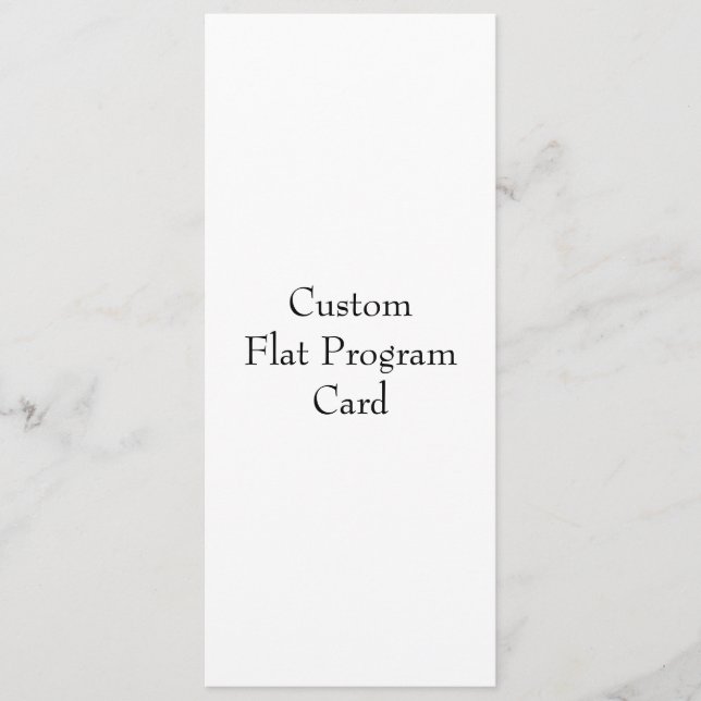 Concevez votre propre carte de programme à plat (Devant)