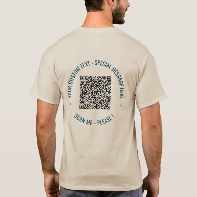 Concevez votre propre code QR et votre T-shirt tex (Dos)