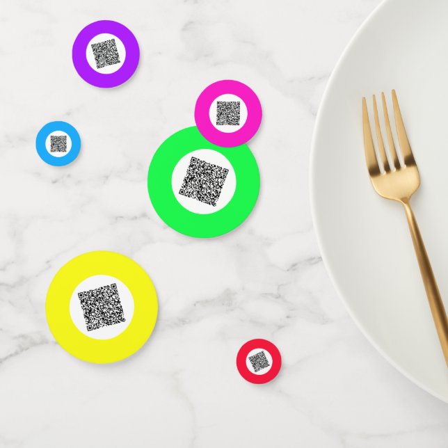 Concevez votre propre code QR Exemple de Confetti  (Groupe)