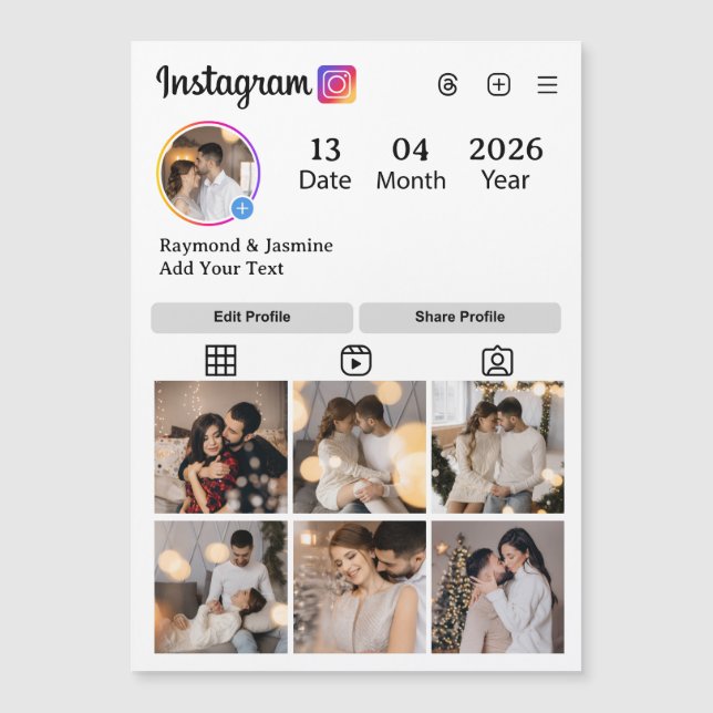 Concevez Votre Propre Collage de 7 Photos (Devant)