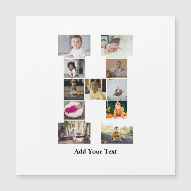Concevez Votre Propre Collage Photo avec la Lettre (Devant)