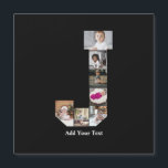 Concevez Votre Propre Collage Photo Lettre J<br><div class="desc">Ce collage photo de monogramme est un design personnalisé qui combine un monogramme gras (initiales ou lettre) avec une collection de photos disposées artistiquement à l'intérieur ou autour de lui. C'est une façon élégante de mettre en valeur des souvenirs tout en ajoutant une touche unique et élégante à la décoration...</div>