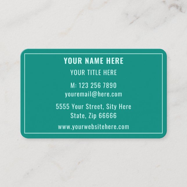 Concevez votre propre exemple de Carte de visite (Devant)
