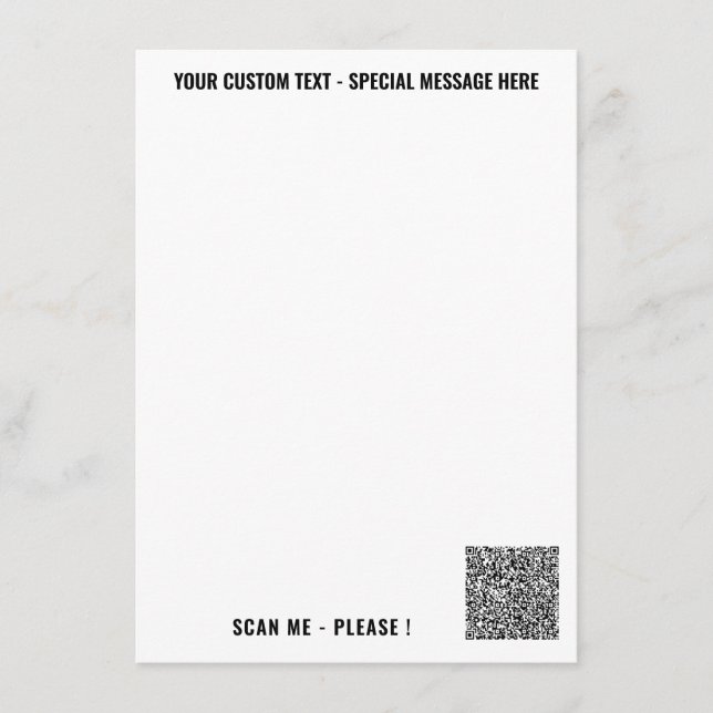 Concevez votre propre exemple de menu QR Code avec (Devant)