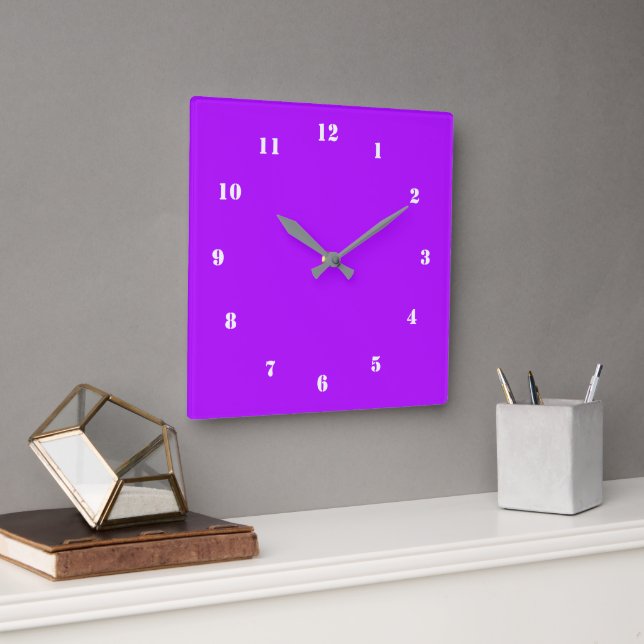 Concevez votre propre horloge murale couleur pourp (Bureau)