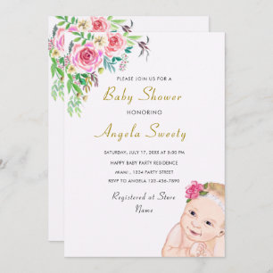 Concevez votre propre invitation de Baby shower he