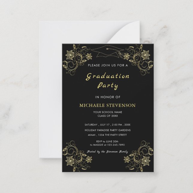 Concevez votre propre Invitation de Graduation Bla (Devant)