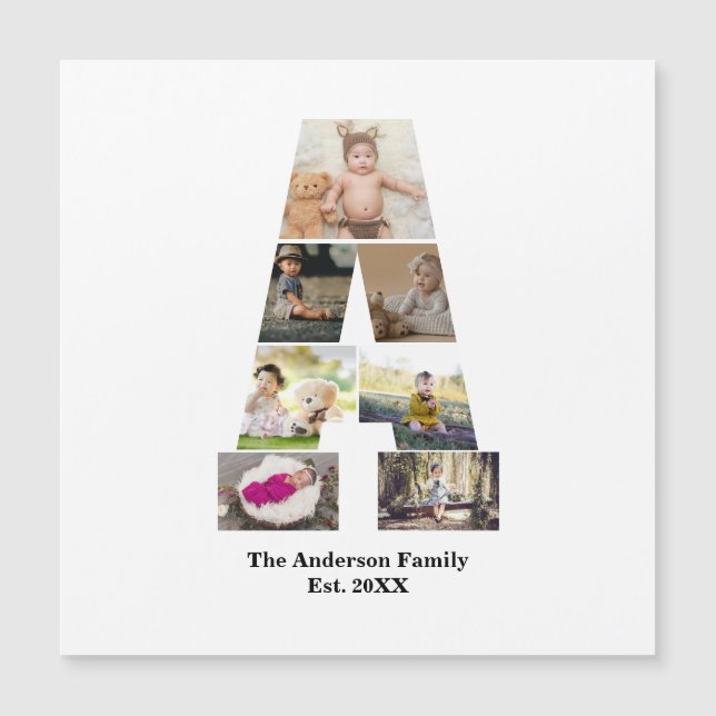 Concevez Votre Propre Lettre A Photo Collage (Devant)