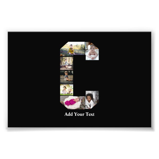 Concevez votre propre lettre C Photo Collage (Devant)