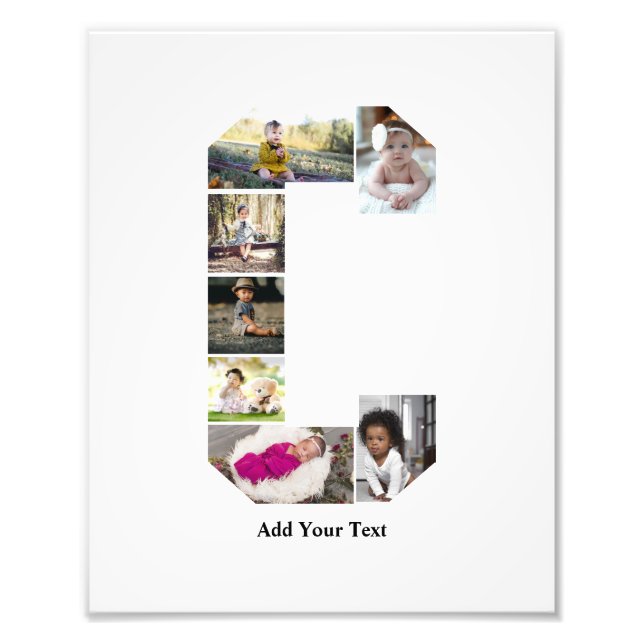 Concevez votre propre lettre C Photo Collage (Devant)