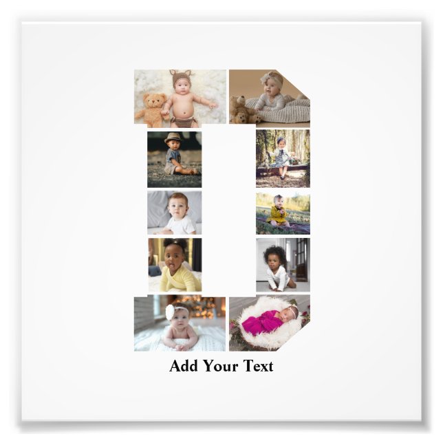 Concevez votre propre lettre D photo Collage (Devant)