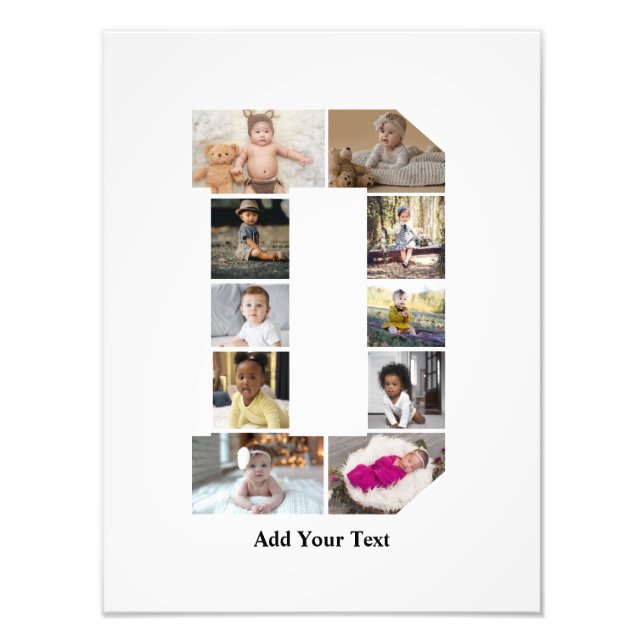 Concevez votre propre lettre D photo Collage (Devant)