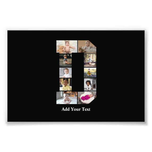 Concevez votre propre lettre D photo Collage (Devant)