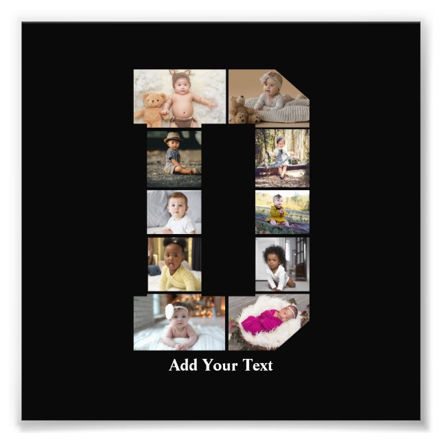 Concevez votre propre lettre D photo Collage (Devant)