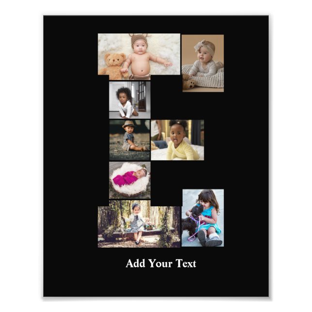Concevez votre propre lettre E photo Collage (Devant)