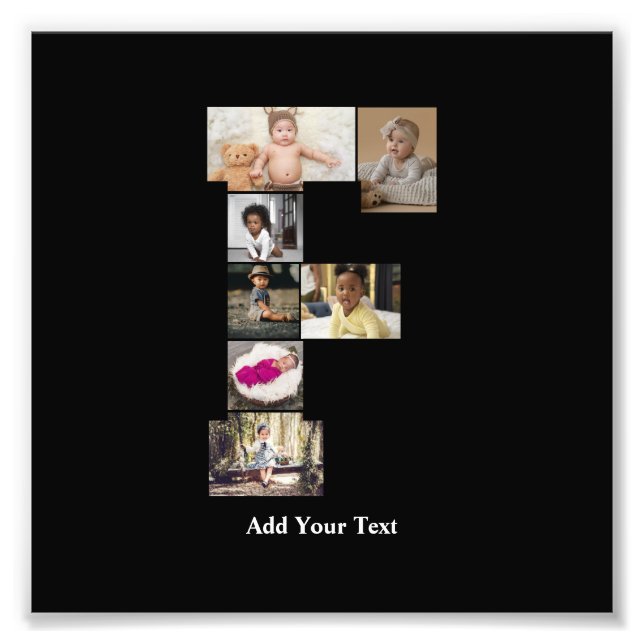 Concevez votre propre lettre F photo Collage (Devant)