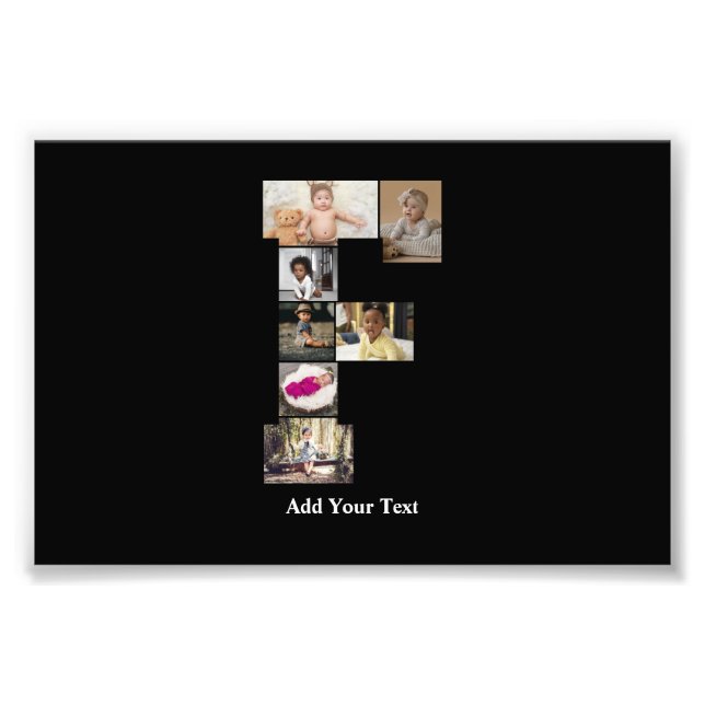 Concevez votre propre lettre F photo Collage (Devant)