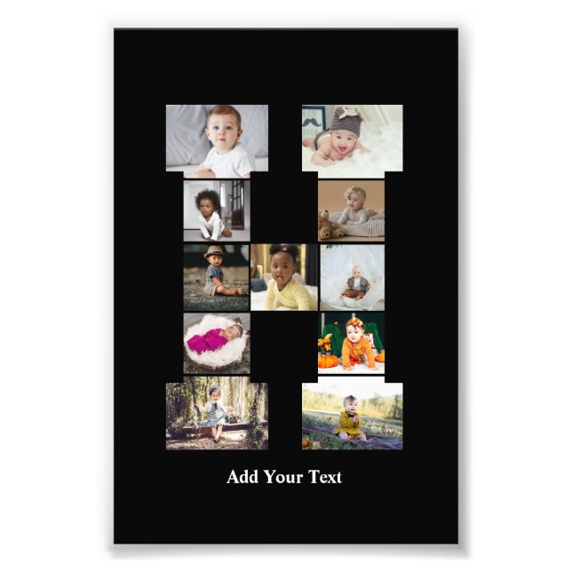Concevez votre propre lettre H photo Collage (Devant)