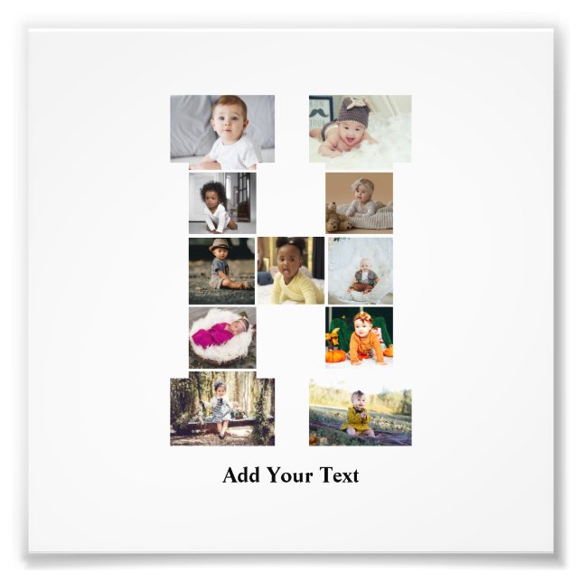 Concevez votre propre lettre H photo Collage (Devant)
