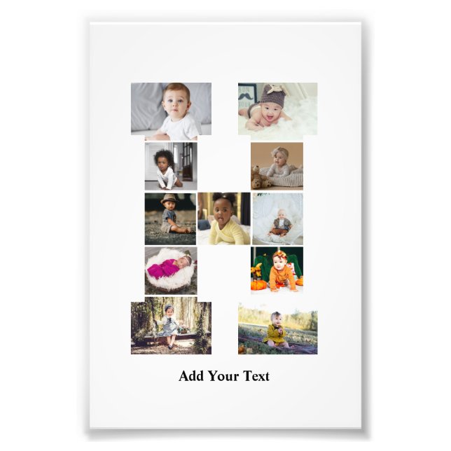 Concevez votre propre lettre H photo Collage (Devant)