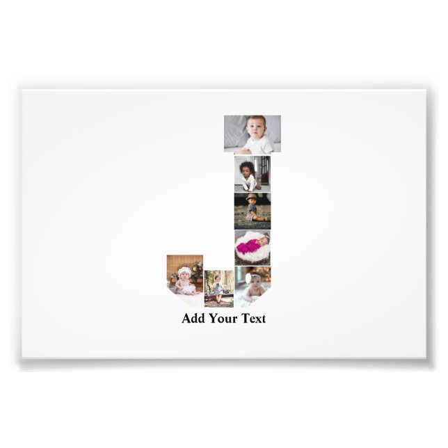 Concevez votre propre lettre J Photo Collage (Devant)