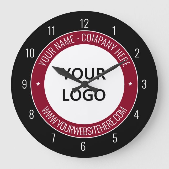 Concevez votre propre logo d'entreprise et horloge (Recto)