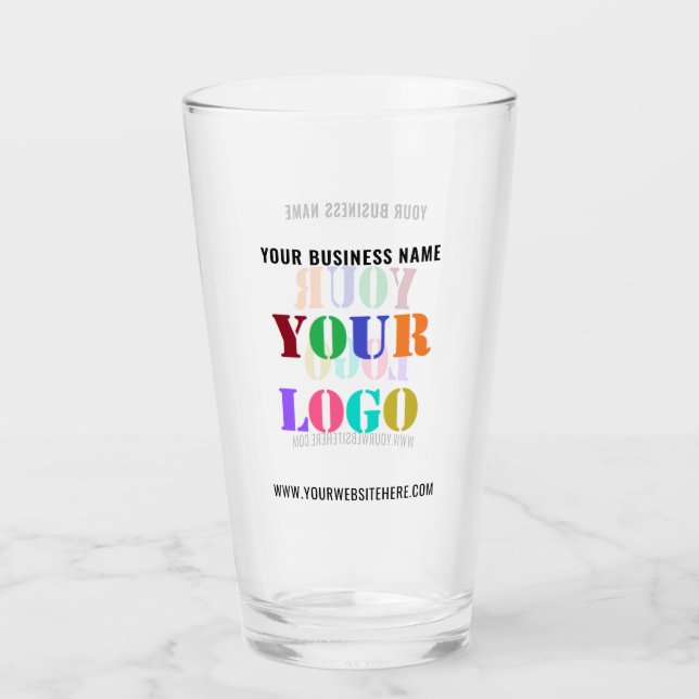 Concevez votre propre logo d'entreprise sur verre  (Devant)