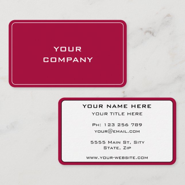Concevez votre propre modèle de carte de visite pr (Devant / Derrière)