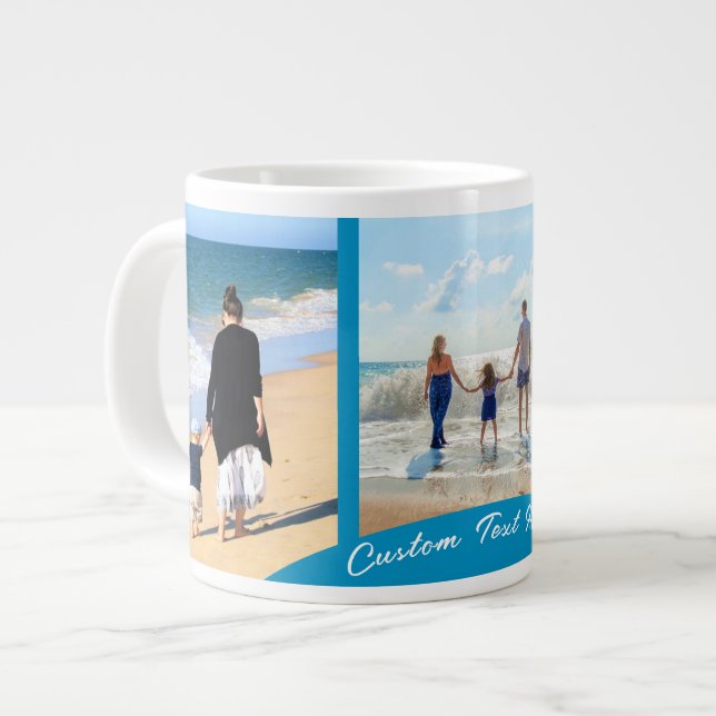 Concevez Votre Propre Mug Collage Photo avec Texte (Devant gauche)