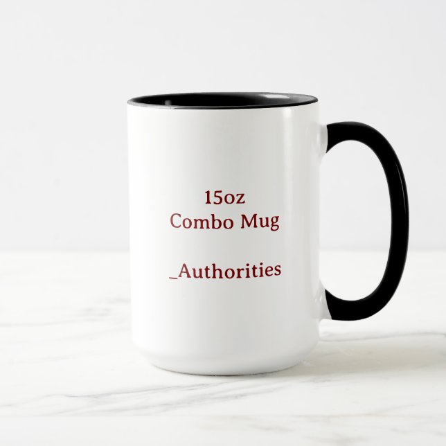 Concevez votre propre mug combiné de 15oz (Droite)