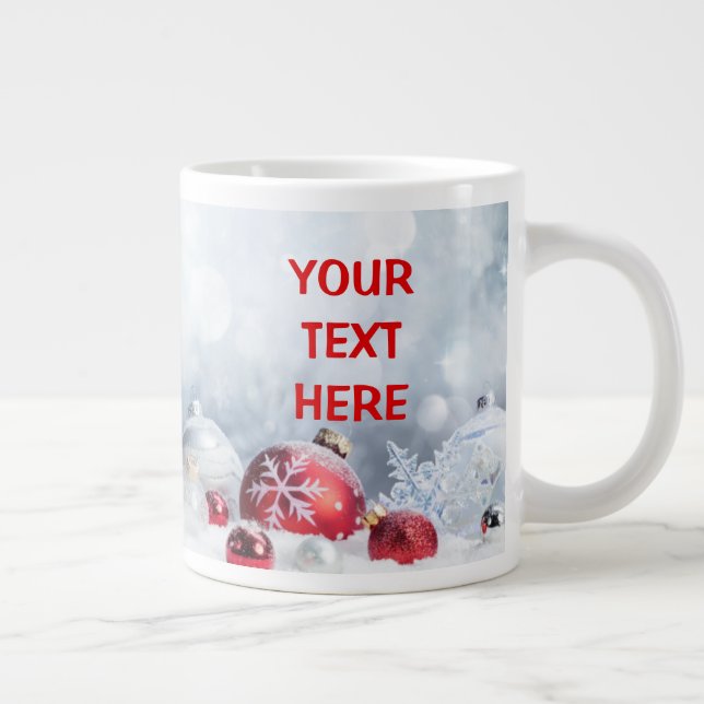 Concevez votre propre Mug Jumbo - Baubles de neige (Droite)