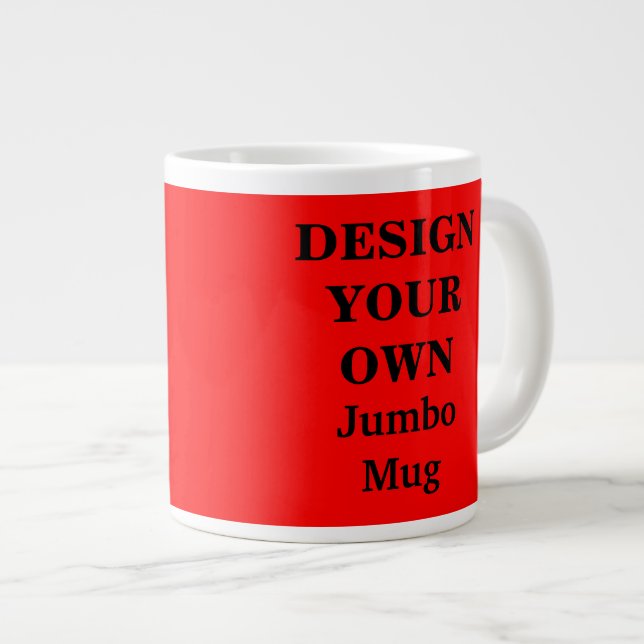 Concevez votre propre Mug Jumbo - Rouge (Devant droit)