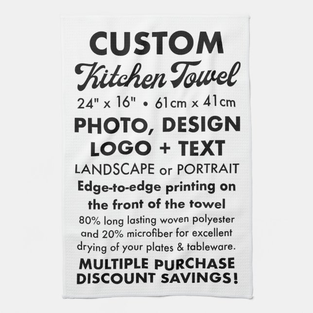 Concevez votre propre serviette de cuisine personn (Vertical)