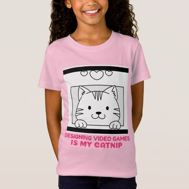 Concevoir des jeux vidéo est mon T-shirt catnip (Devant)