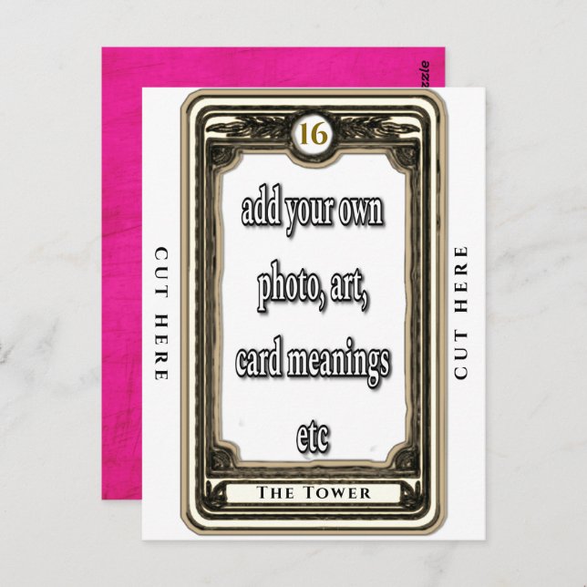 Concevoir La Carte Tower Tarot (Devant / Derrière)