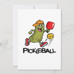 Concombre Drôle Jouant Pickleball