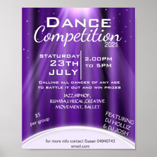 Concours de danse PTA PTO Poster