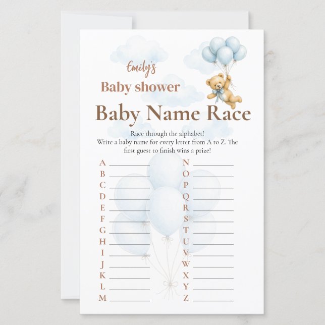 Concours de noms de bébé Ourson en peluche Garçon  (Devant)