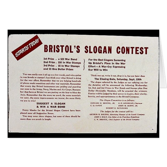 Concours du slogan de Bristol (Devant horizontal)