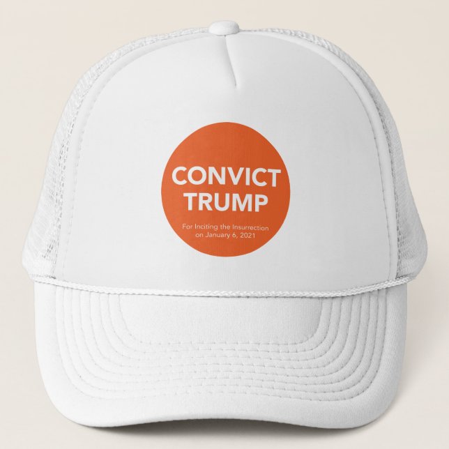 CONDAMNER ? CASQUETTE TRUMP (blanc) (Devant)
