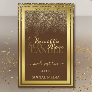 Conditionnement Brown de produits Étiquettes Gold