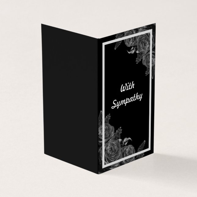 condoléances de sympathie noire florale (Outside)