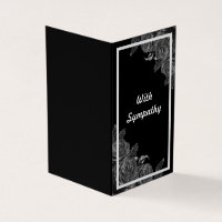 condoléances de sympathie noire florale