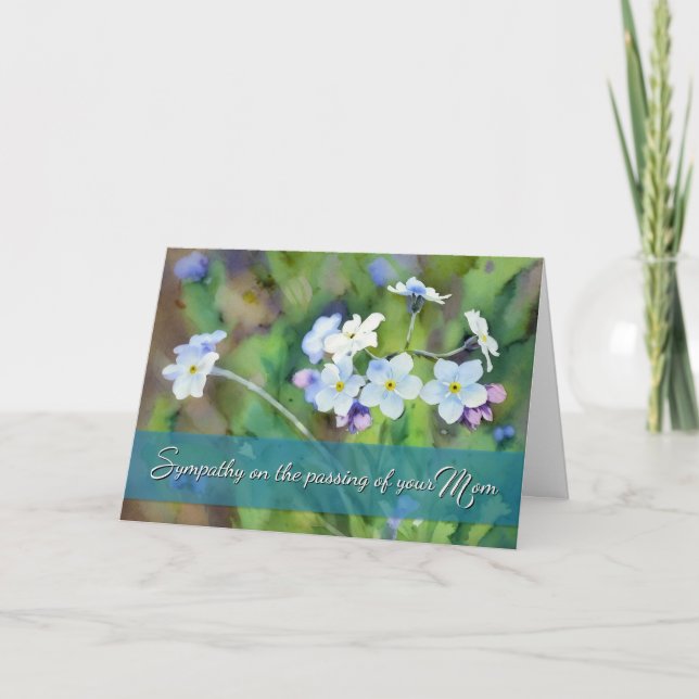 Condoléances pour le décès de votre maman - Carte (Devant)