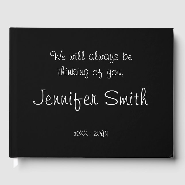 Condoléances respectables et élégantes Livre d'or (Recto)