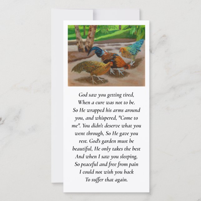 Condolences Blessing Purple, Blue, Orange Prayer (Devant)