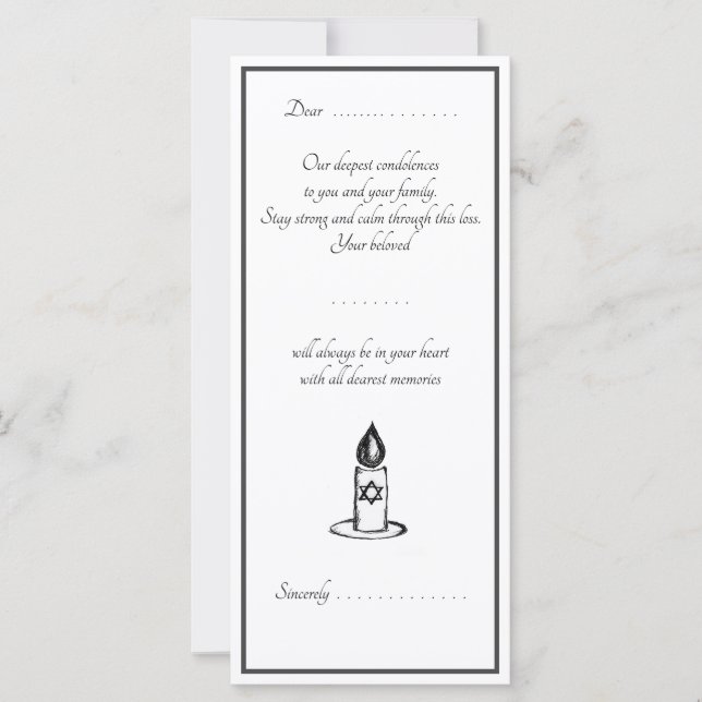 Condolences card (Devant)